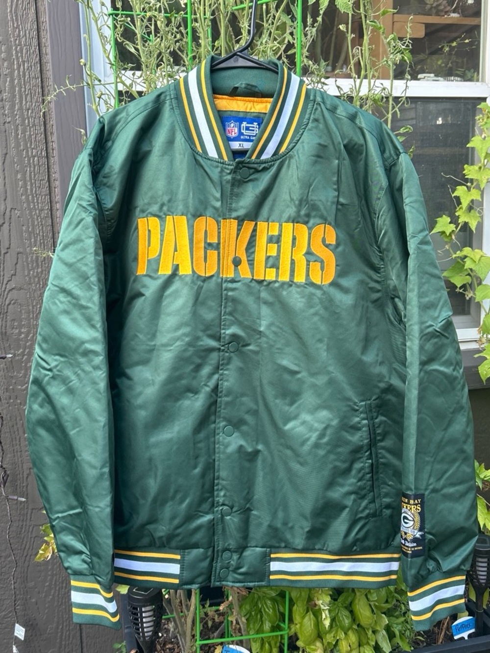 Green & Gold Packers Satin Jacket - Official NFL Team Jacket